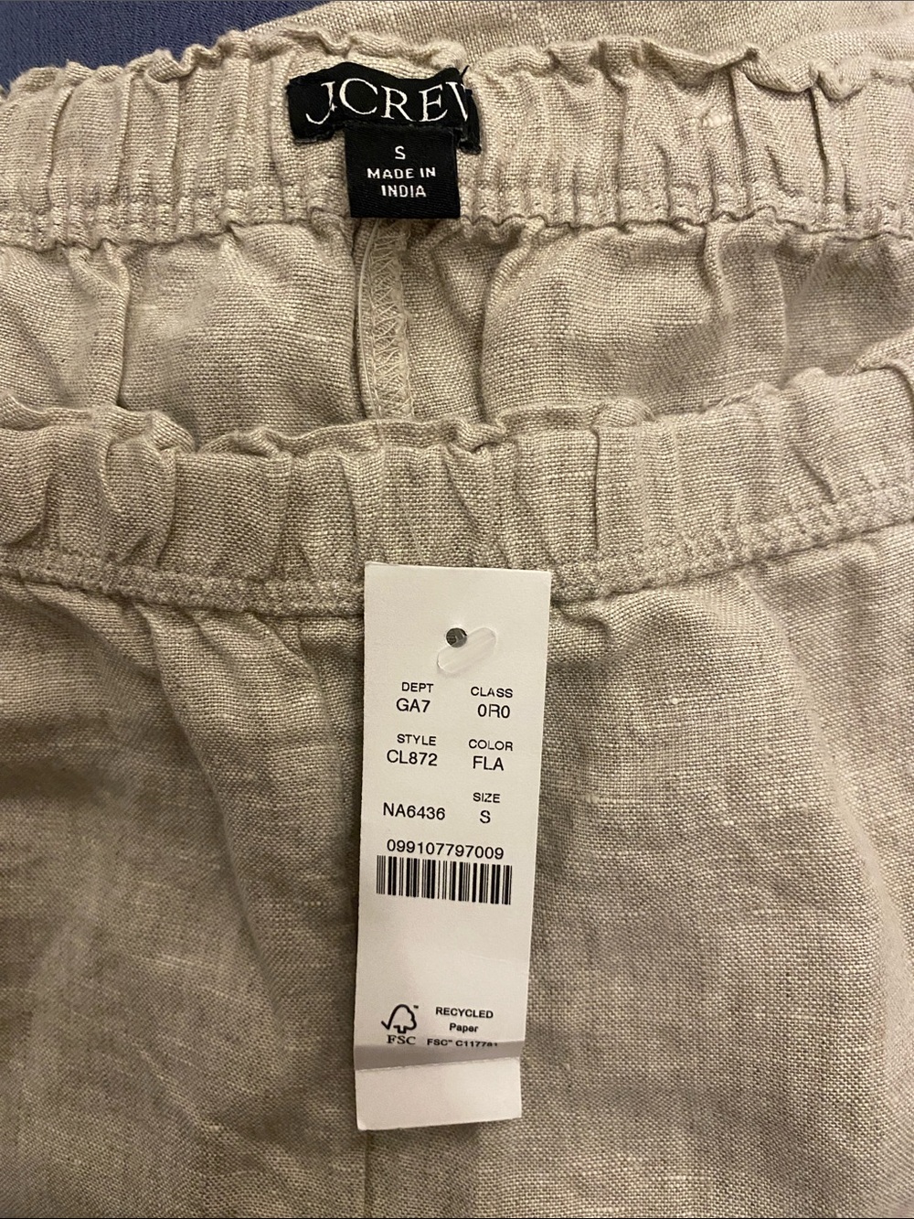 J. Crew Stratus Linen Wide-Leg Pants in Flax - Picture 2 of 3